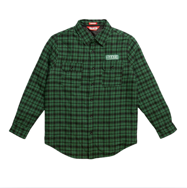 Camisa Baker Brand Logo Fannel Verde