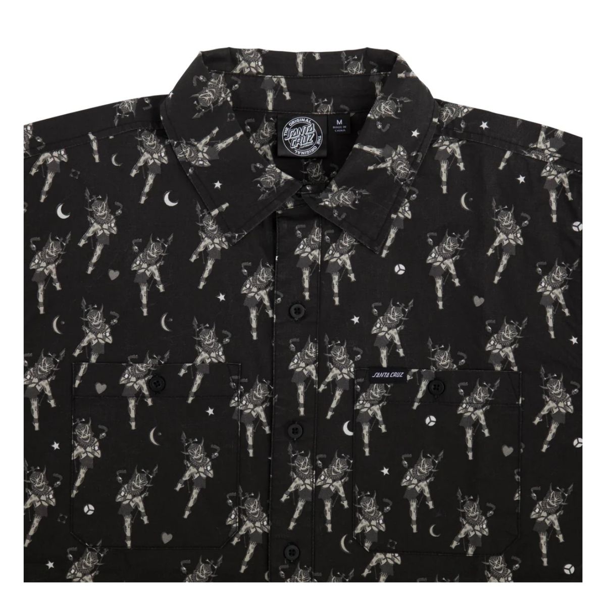 Camisa Santa Cruz Salba Witch Doctor Work Top Negra