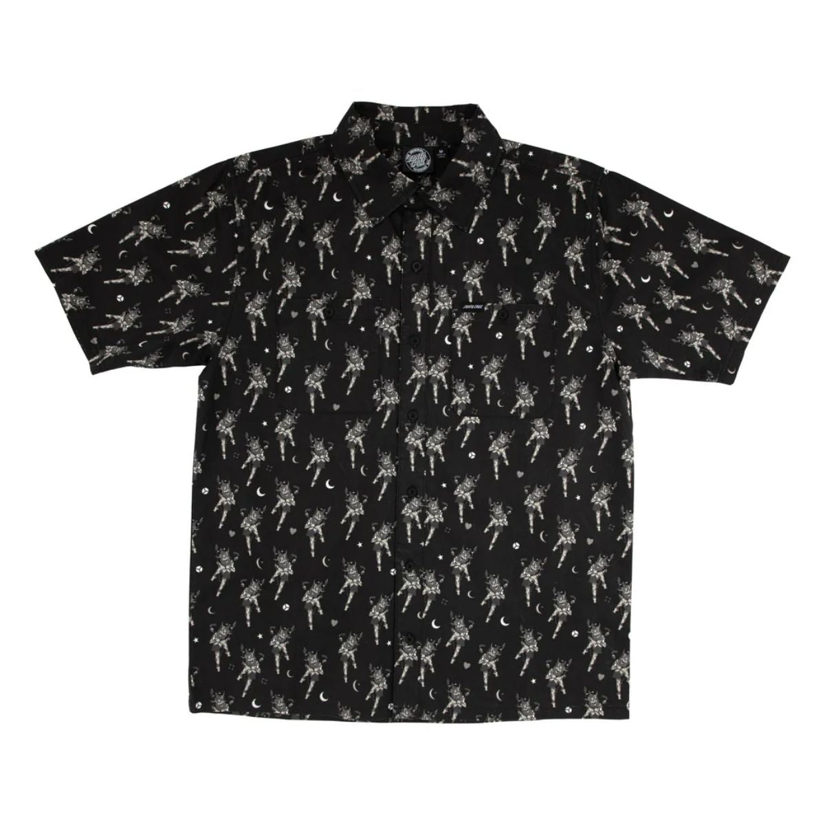 Camisa Santa Cruz Salba Witch Doctor Work Top Negra