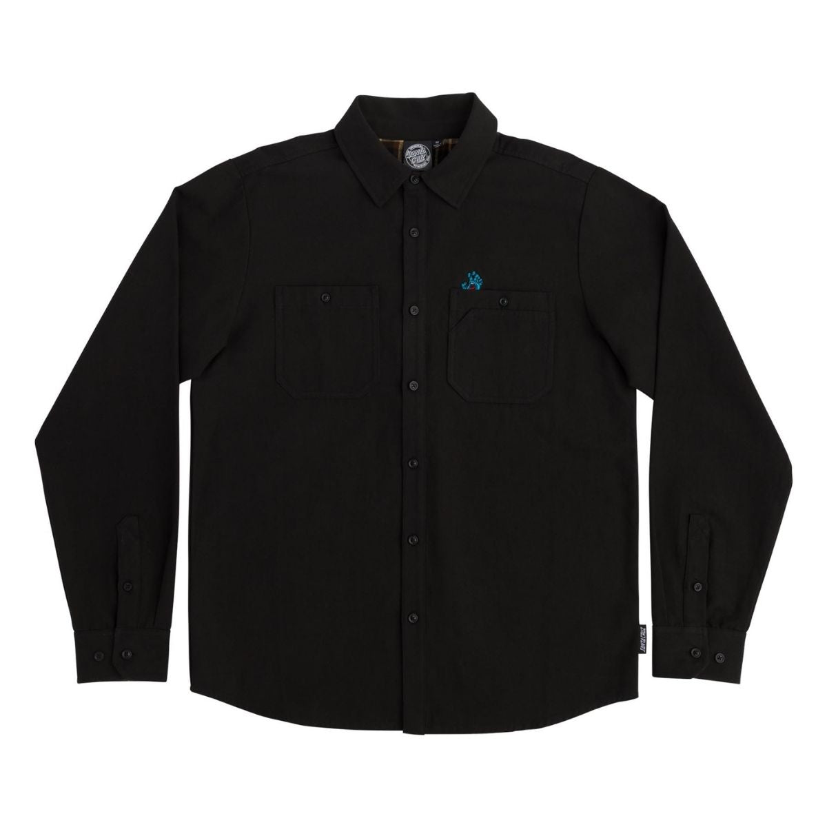 Camisa Santa Cruz Screaming Hand Utility Button Up Top Negra