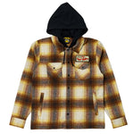 Chamarra Krooked Double Ok Hooded Fannel Café