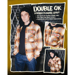 Chamarra Krooked Double Ok Hooded Fannel Café
