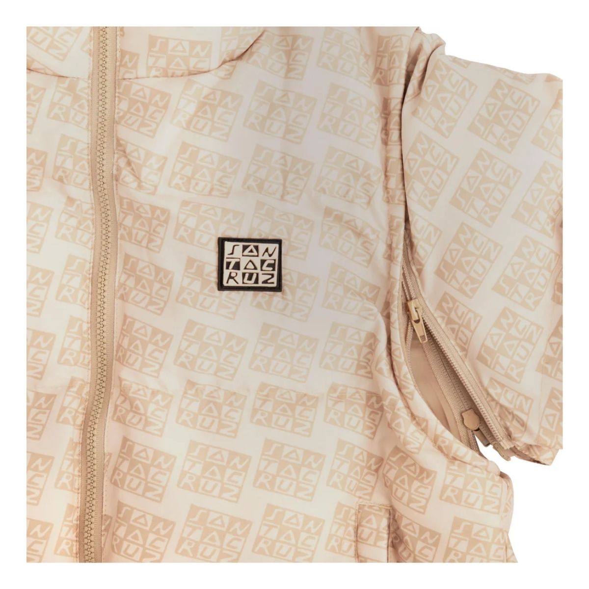 Chamarra Santa Cruz Checker Block Quilted Khaki