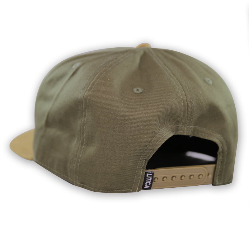 Gorra Lítica Logo 3D Snapback Verde / Arena