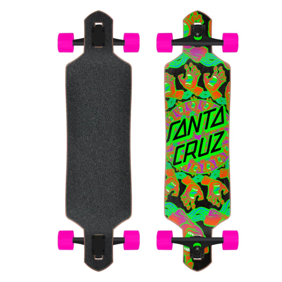 Longboard Santa Cruz Mandala Hand 9.0in x 36in Drop Thru Multicolor