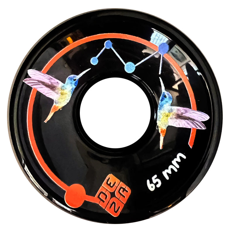 Ruedas Deza Skateboards para Longboard Pájaros 65 mm 78A Negro