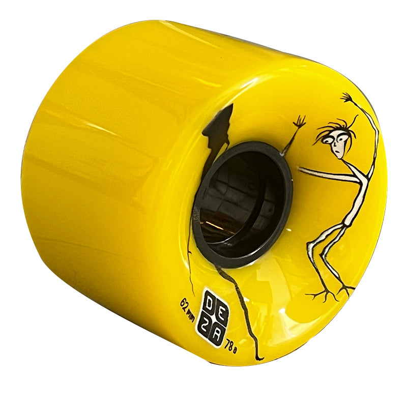Ruedas Deza Skateboards para Longboard 62 mm 78A Amarillo
