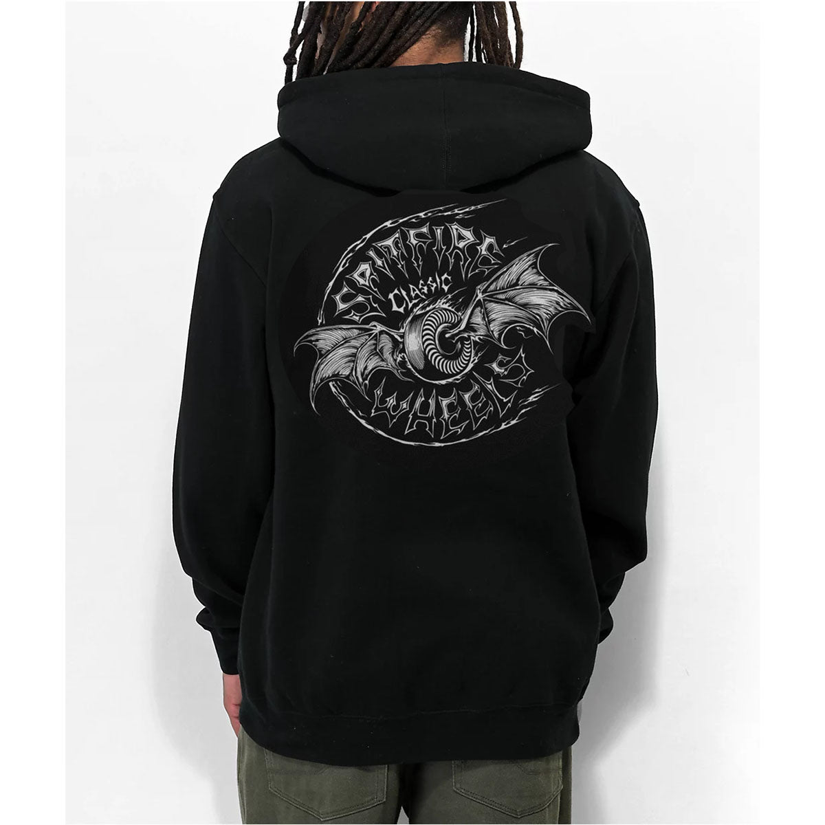 Sudadera Spitfire Hooded Batwing Classic Negro