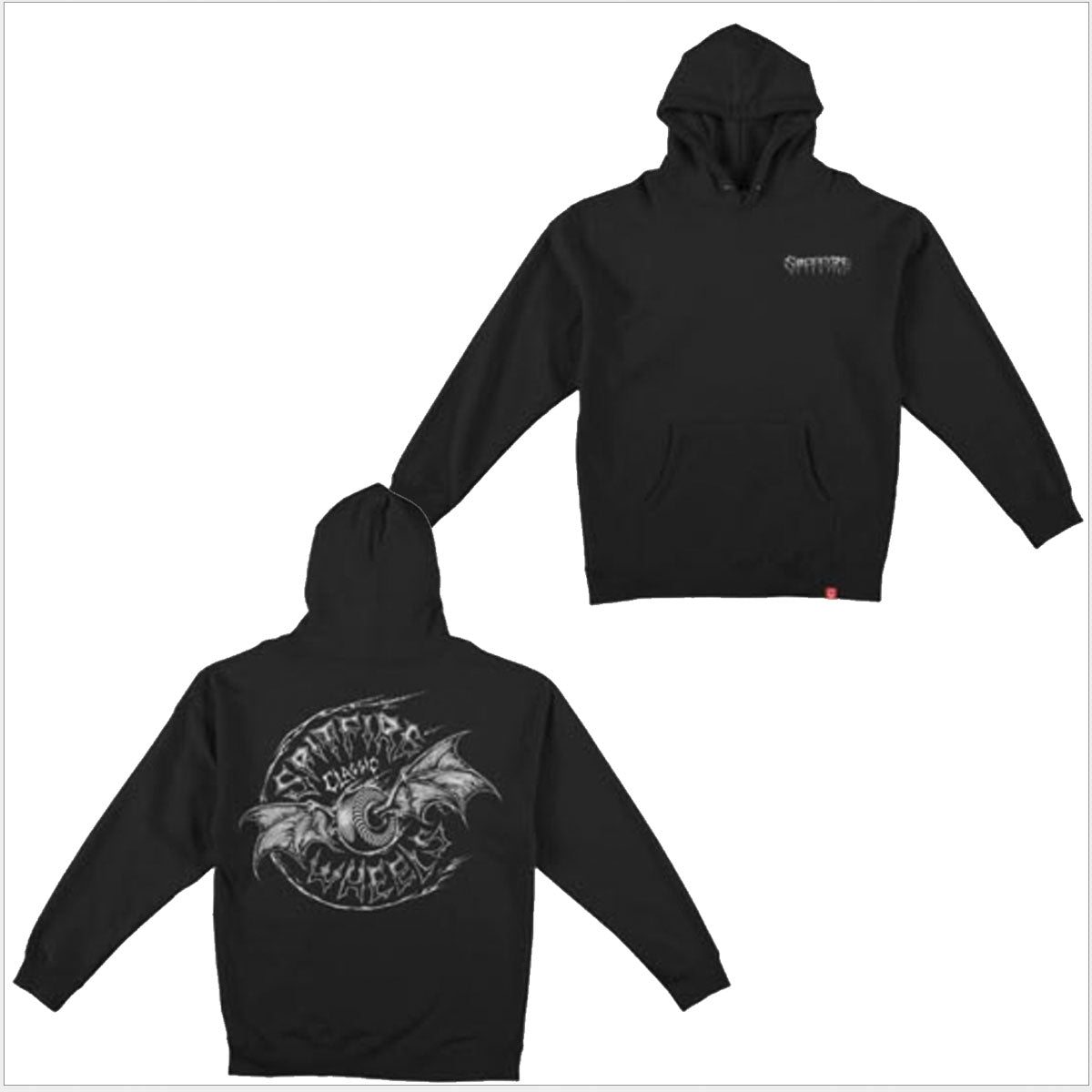 Sudadera Spitfire Hooded Batwing Classic Negro