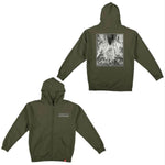 Sudadera Spitfire Hooded Zip Inferno K.T.U.L. Oliva
