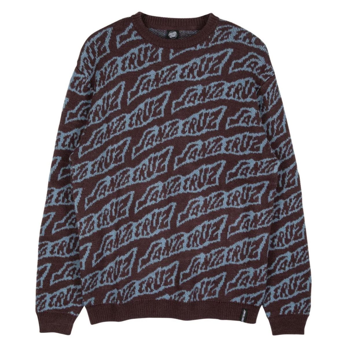 Sweater Santa Cruz Creep Repeat L/S Crew Top Black Currant