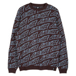 Sweater Santa Cruz Creep Repeat L/S Crew Top Black Currant