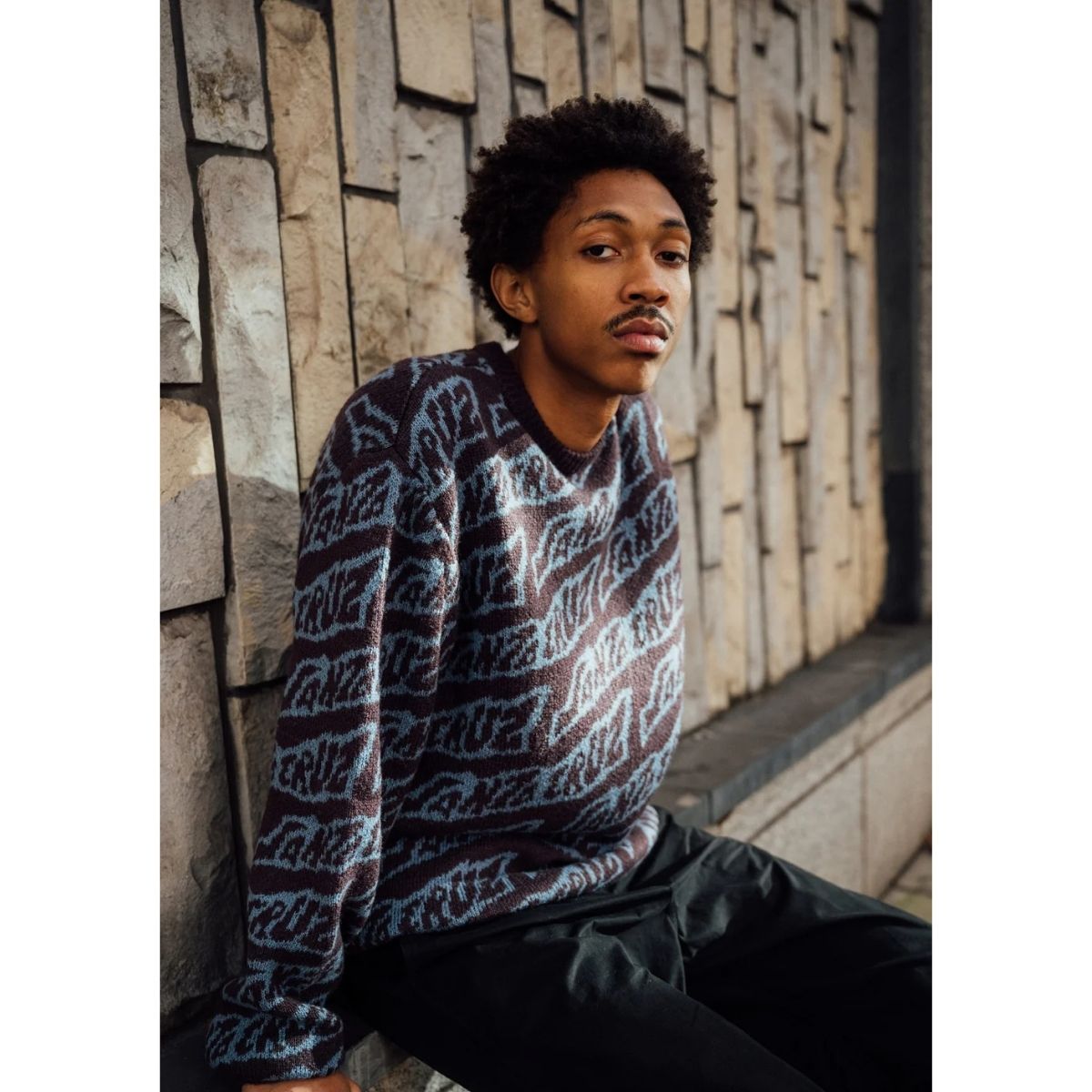 Sweater Santa Cruz Creep Repeat L/S Crew Top Black Currant
