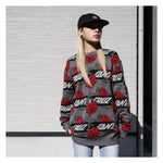 Sweater Santa Cruz Dressen Rose Vine Crew Top Gris / Negro / Rojo