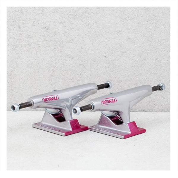 Trucks Tensor Aluminio Stencil Mirror Crimson Fade Plata / Rosa